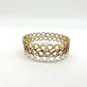 Bangle Bracelet Set Gold Silver Rose Gold Tone‎ Stackable Fashion Jewelry